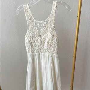 White dress with flower detail